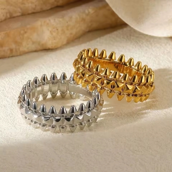 Gold-Tone Stacked Ring Set - Picture 2 of 6
